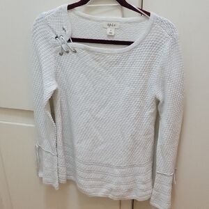 Style & Co White Shimmery Sweater